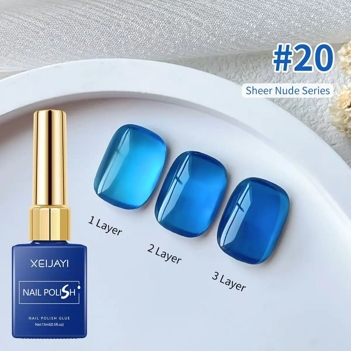 8 สีเจลเล็บชุด 15ml Stained Glass GEL สีชมพู,สีฟ้า,NUDE สีเล็บเจลสําหรับ UV โคมไฟเล็บสินค้า