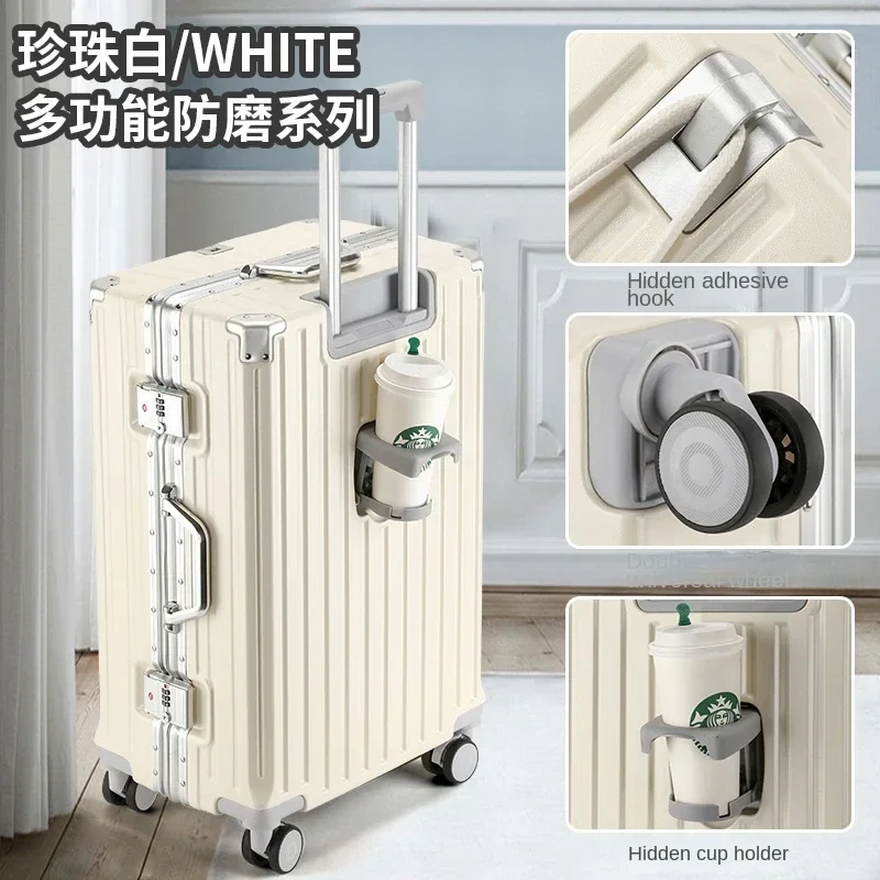 New20/24/28inch Luggage Cup Holder Password Suitcase Female Trolley Case Travel Bags Suitcases Male PC Student Travel Suitcase