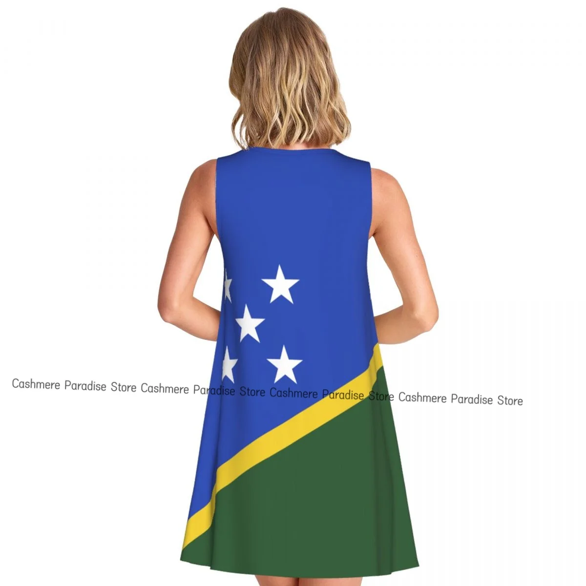 Robes d'été pour femmes, t-shirt de plage, sans manches, drapeau des îles Salomon, décontracté, ample, débardeur, 2025