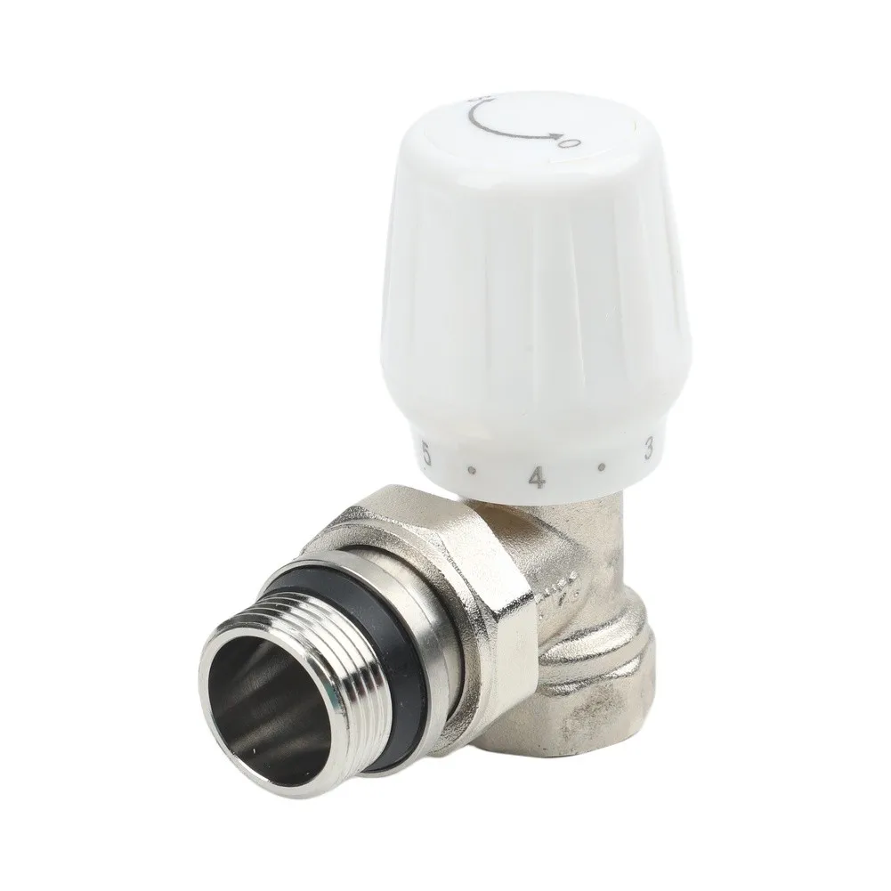 Radiator Valve Angle Temperature Control Valve Comfort Control Long-lasting Construction Manual Adjustment Repairable Design