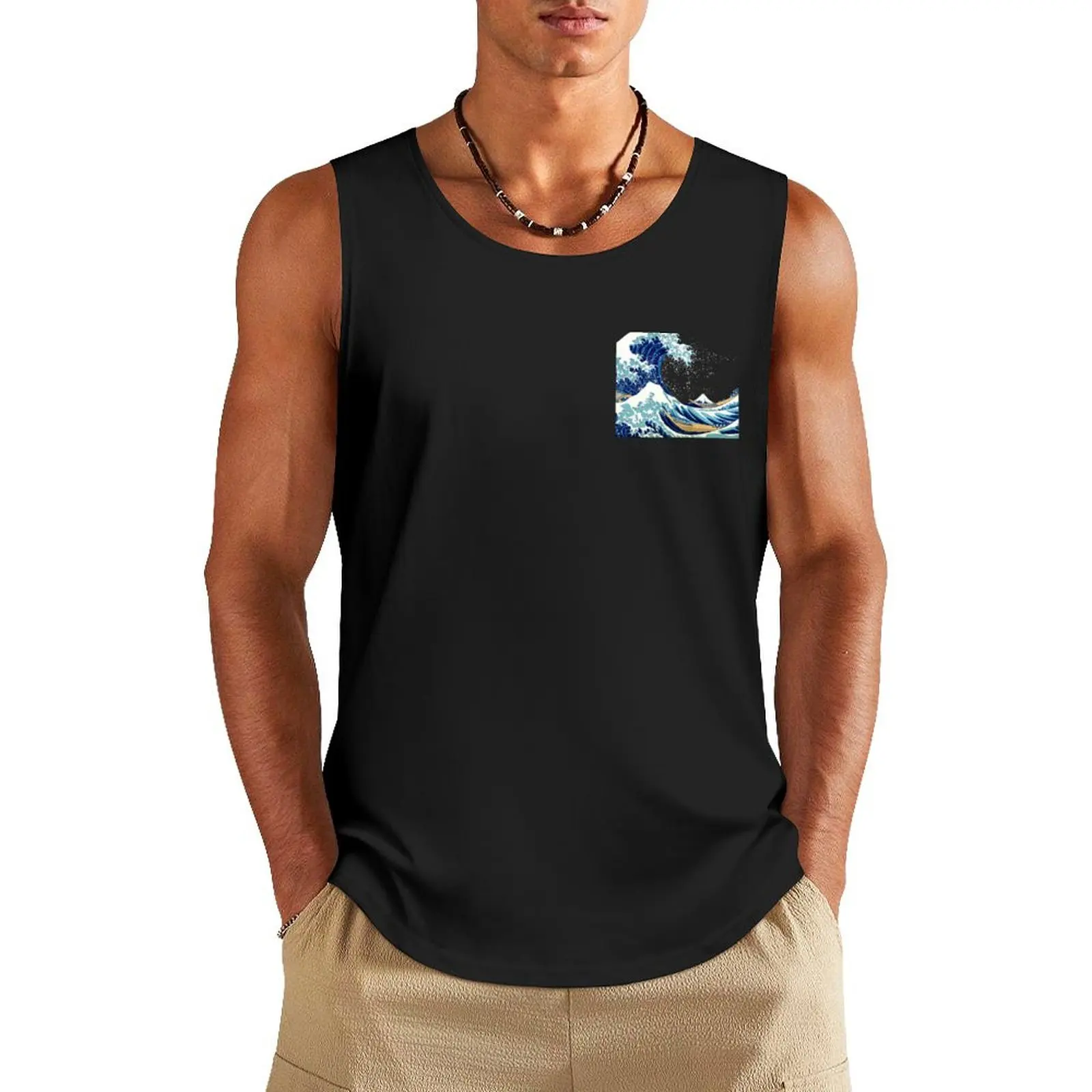 Spirit waves Tank Top sleeveless gym shirts male Men's sleeveless gym shirts