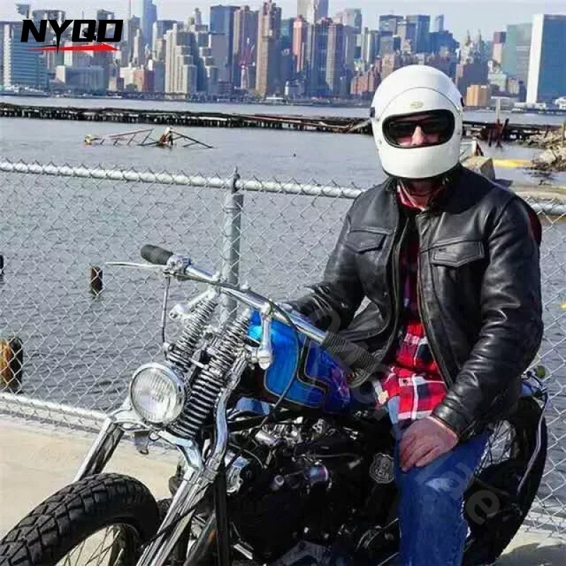 Mekkcens Retro Japanese Motorcycle Full Face Helmet Motocross Fiberglass Scooter Samurai Visor Small Helm Lens Accessories