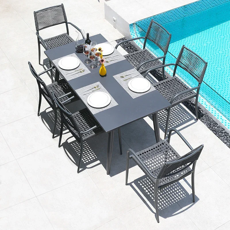 

'Patio Garden Outdoor Furniture Sets Table Modern Rattan Sofa Chair Waterproof Sectional Sofa chair Set