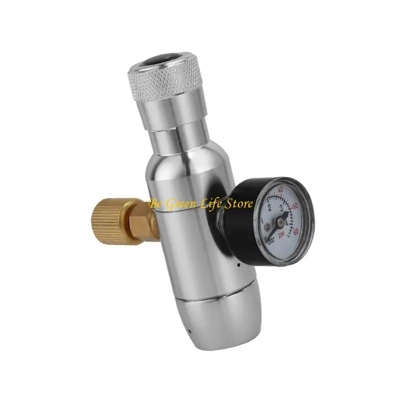 منظم غاز ثاني أكسيد الكربون M7DF 3/8 بوصة 0-60PSI مع منظم غاز البناء المعدني مناسب لعشاق تخمير المنزل الحاضرين
