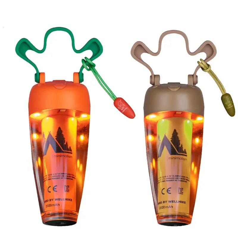 360 Degree Tent Lighting Camping Light Carrot Camping Lantern with 4 Light Modes Portable Atmosphere Lighting Tent Lamp