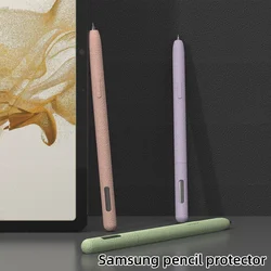 For Samsung Galaxy Tab S9 FE+ S9 FE S6 Lite S7 FE S8 Ultra S9 Plus Silicone Pencil Case Tablet Touch Stylus Pen Solid Color