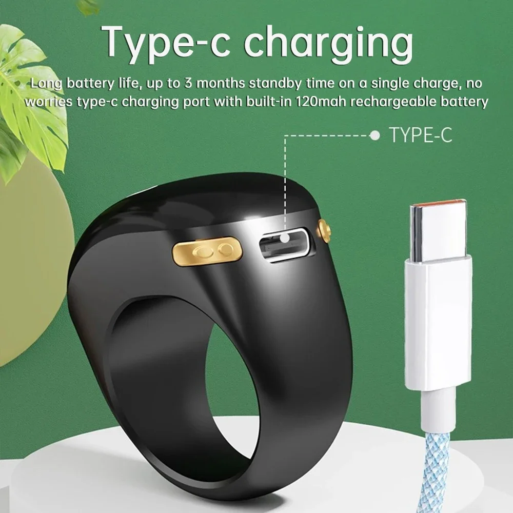 Portable Ring Type Ball Finger Counter Type C Rechargeable Adjustable OLED Screen Mini Counter With Battery Display