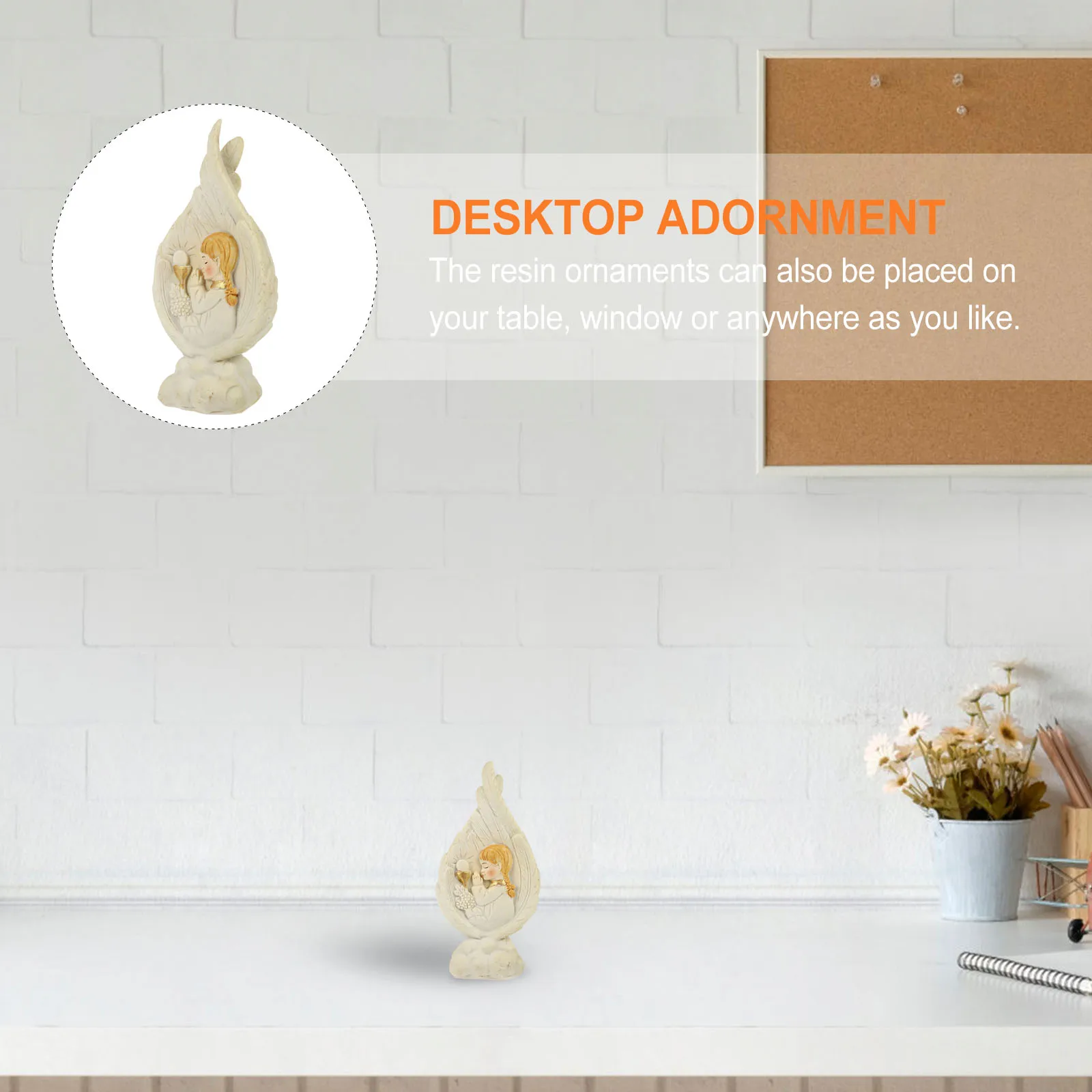 

Baptism Statue Resin Religious Decor for Desktop Table Shelf Use First Communion Decorations Church