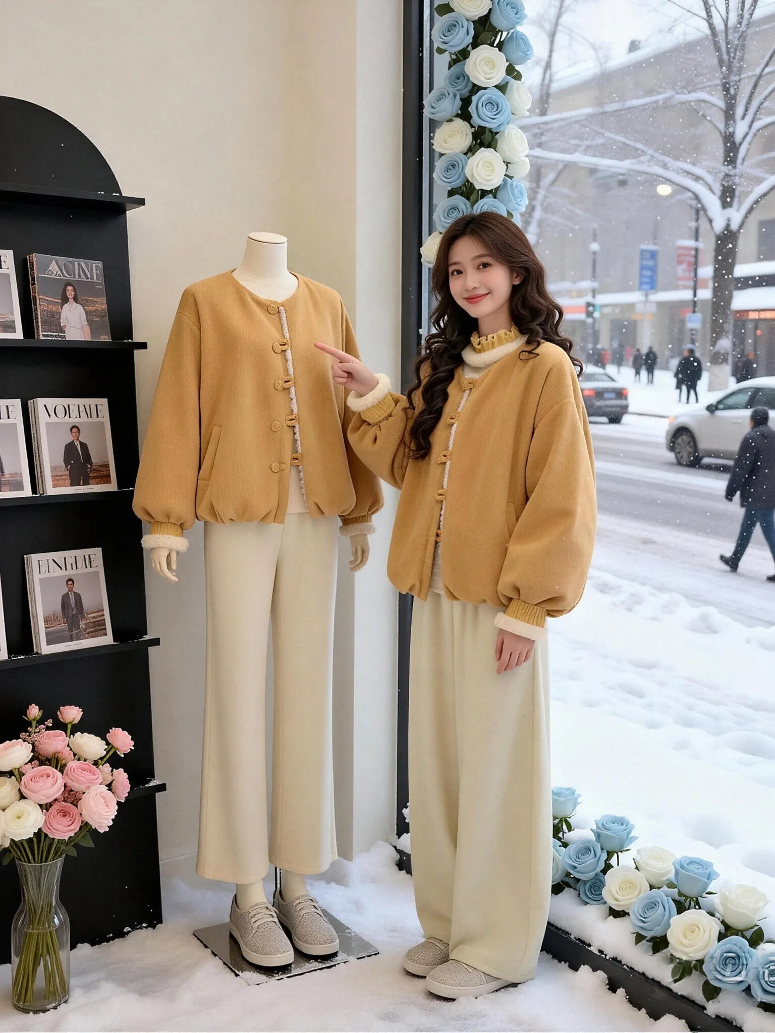 

Утепленная флисовая короткая куртка с круглым вырезом для женщин: комфортная, свободная, универсальная, теплая хлопковая одежда, зимние хлопковые пальто, новинка