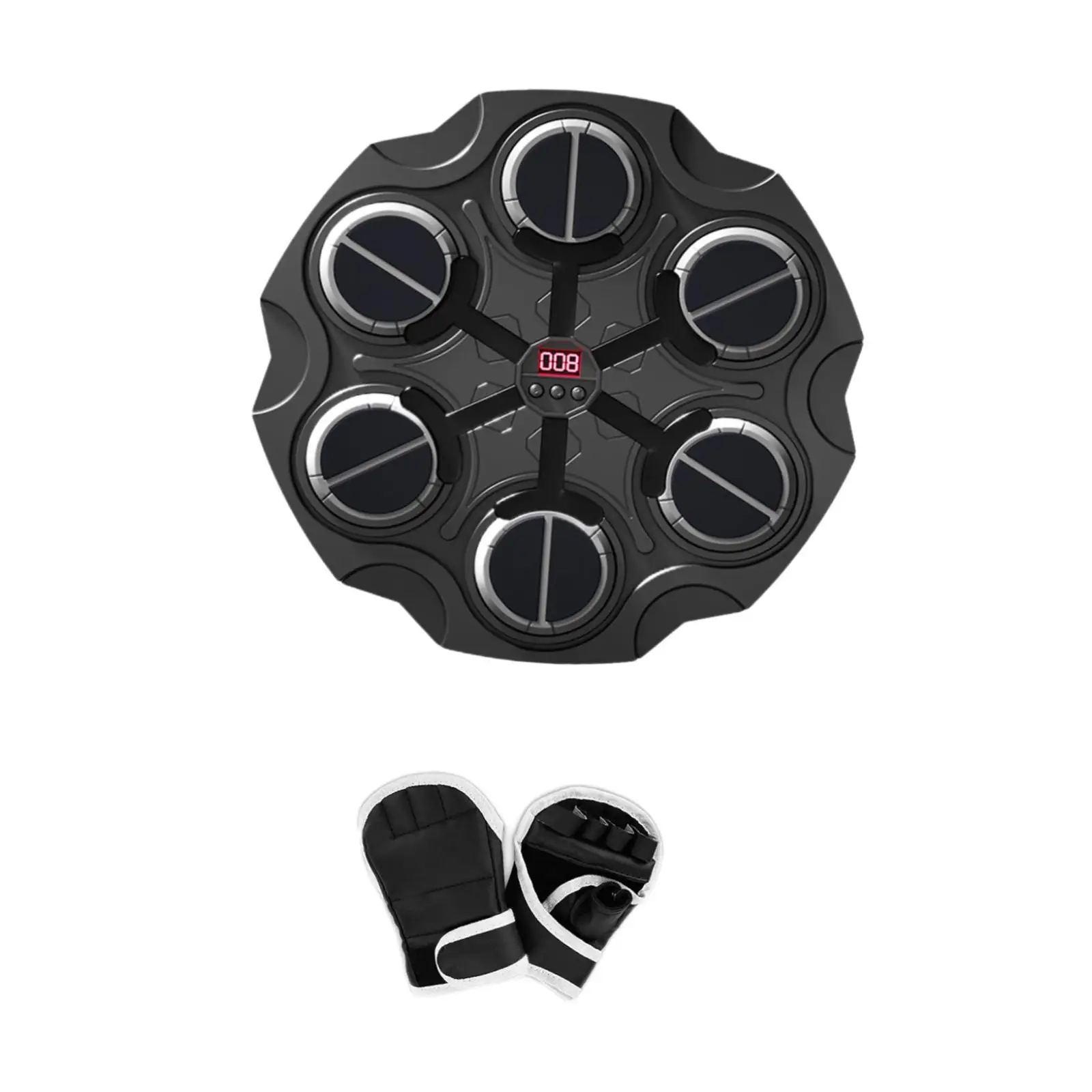 Kids Home Electric Wall Mounted Boxing Target Musical Pad with Gloves for Fitness and Coordination