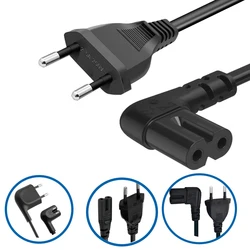 EU Power Cord Euro 2-Prong Plug to Figure 8 IEC 320-C7 Power Cable for Samsung TV,Printers,Scanners,Cameras,Copper conductor