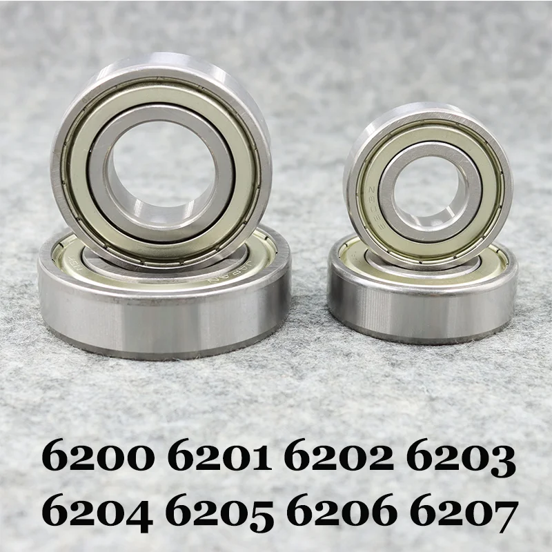 High Speed Machine Bearing 6200 6201 6202 6203 6204 6205 6206 6207 ZZ Metal Seal Low Noise Chrome Steel Deep Groove Ball Bearing