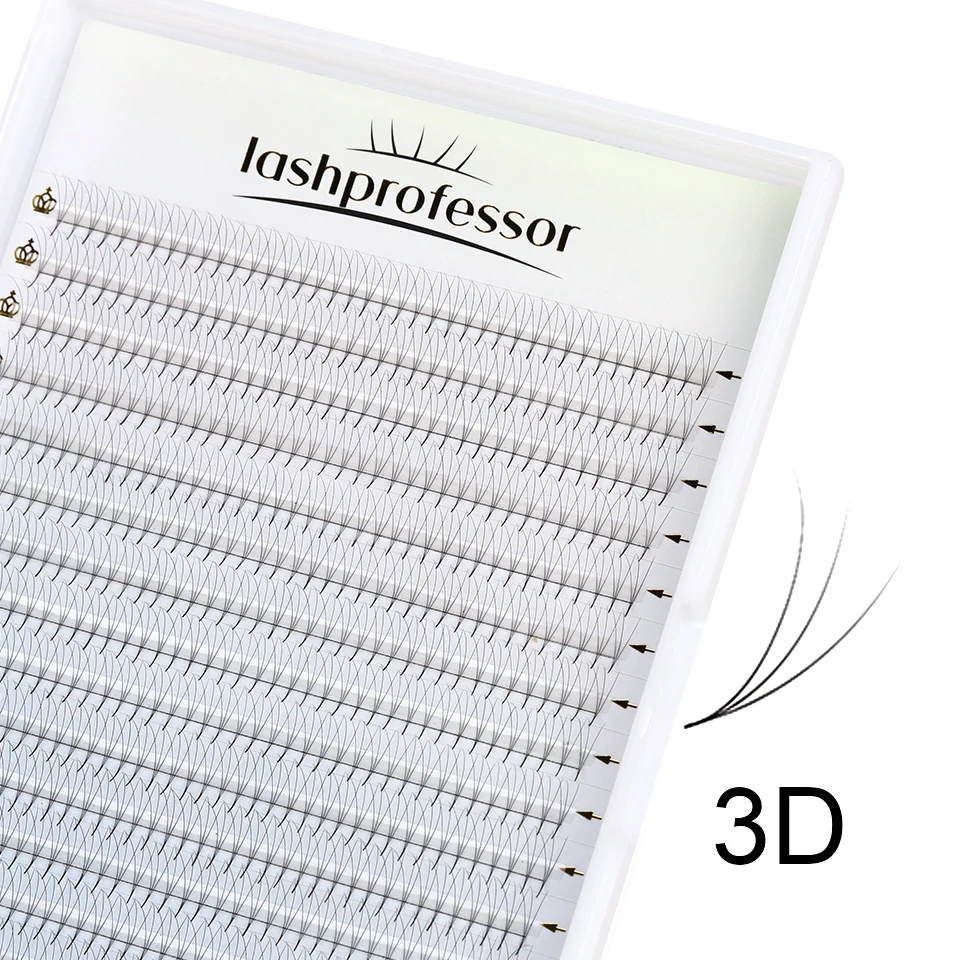 Lashprofessor 8–15 mm vorgefertigte Volumenfächer 3D/6D/8D/14D Sharp Narrow Base Lash Promade Russian Pointy Stem Wimpernverlängerung Zilien