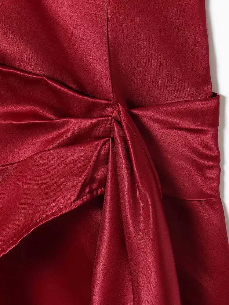 NLZGMSJ 2026 섹시 시크 여성 드레스 리본 민소매 스트레이트 미니 캐미 드레스 패션 휴가 파티 드레스