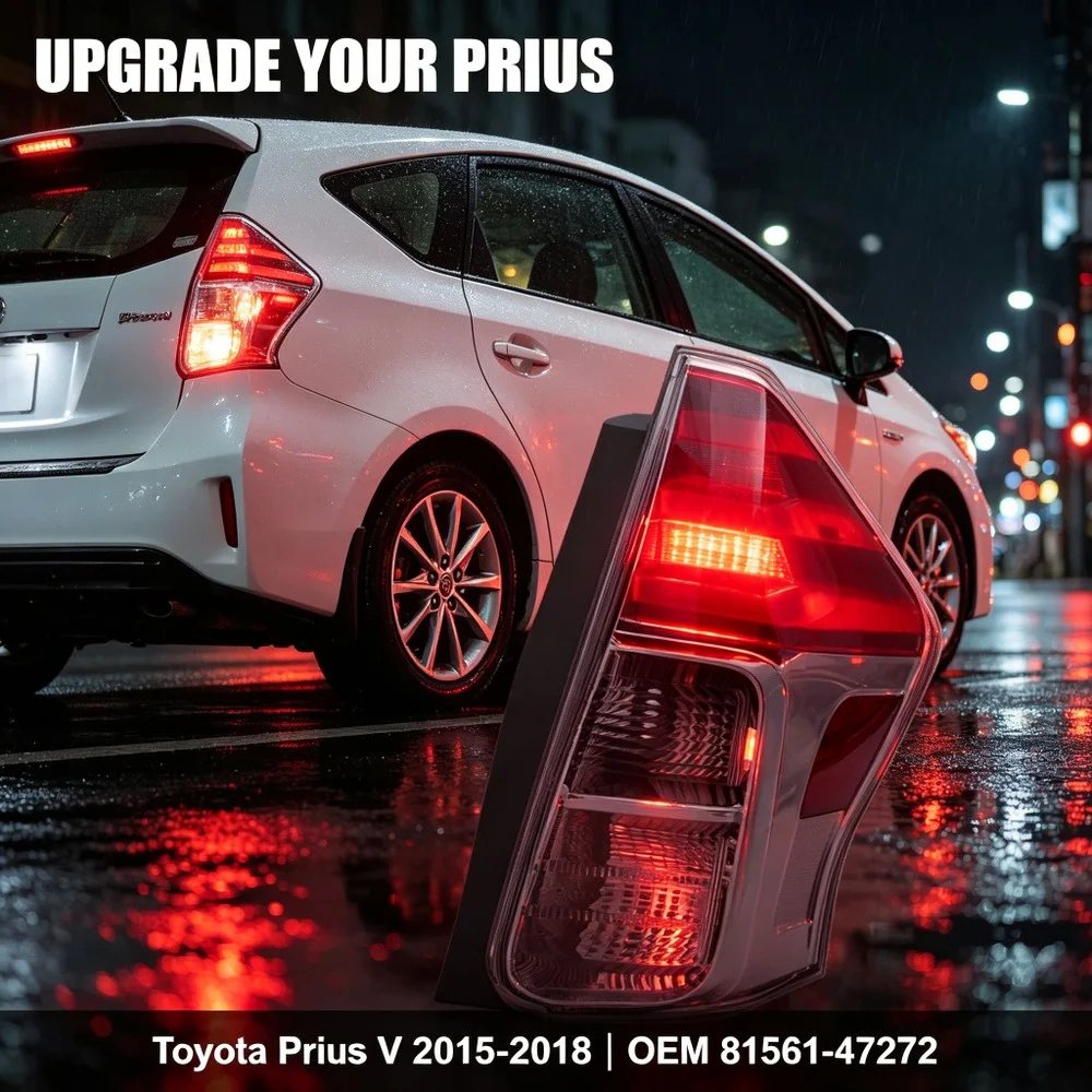 81551-47272 LED Rear Tail Light For Toyota Prius V 2015-2018 Car Signal Brake Lamp Bumper Warning Light Compatible With