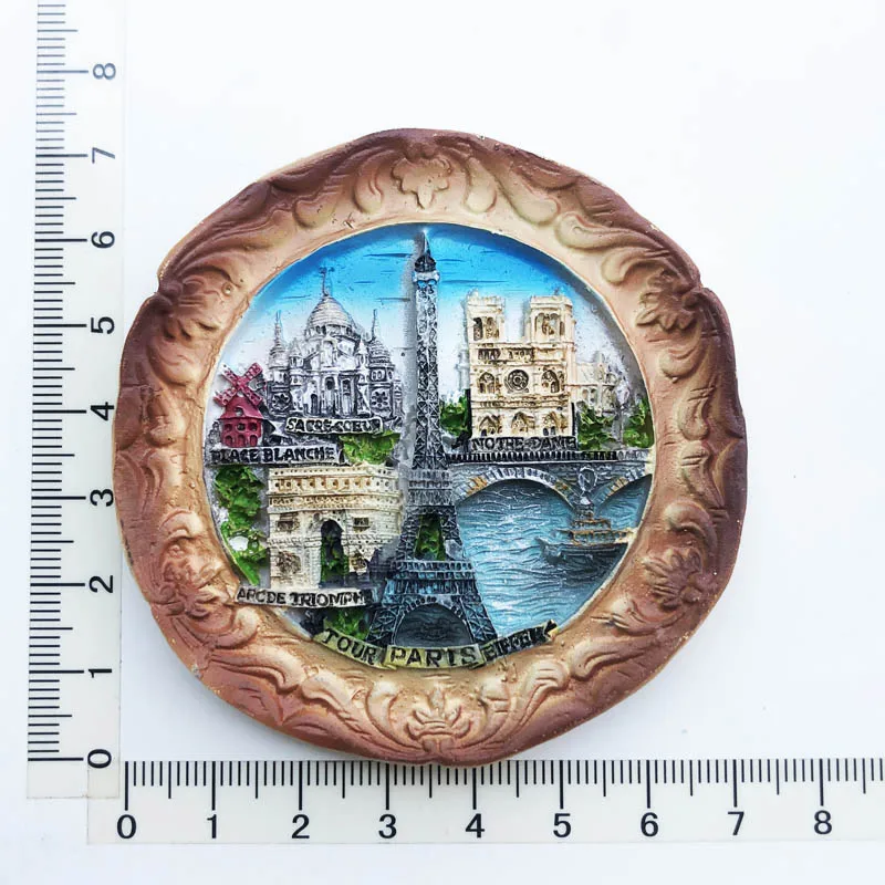 

Landmarks in Paris, France Fridge Magnets Travel 3D Memorial Magnetic Refrigerator