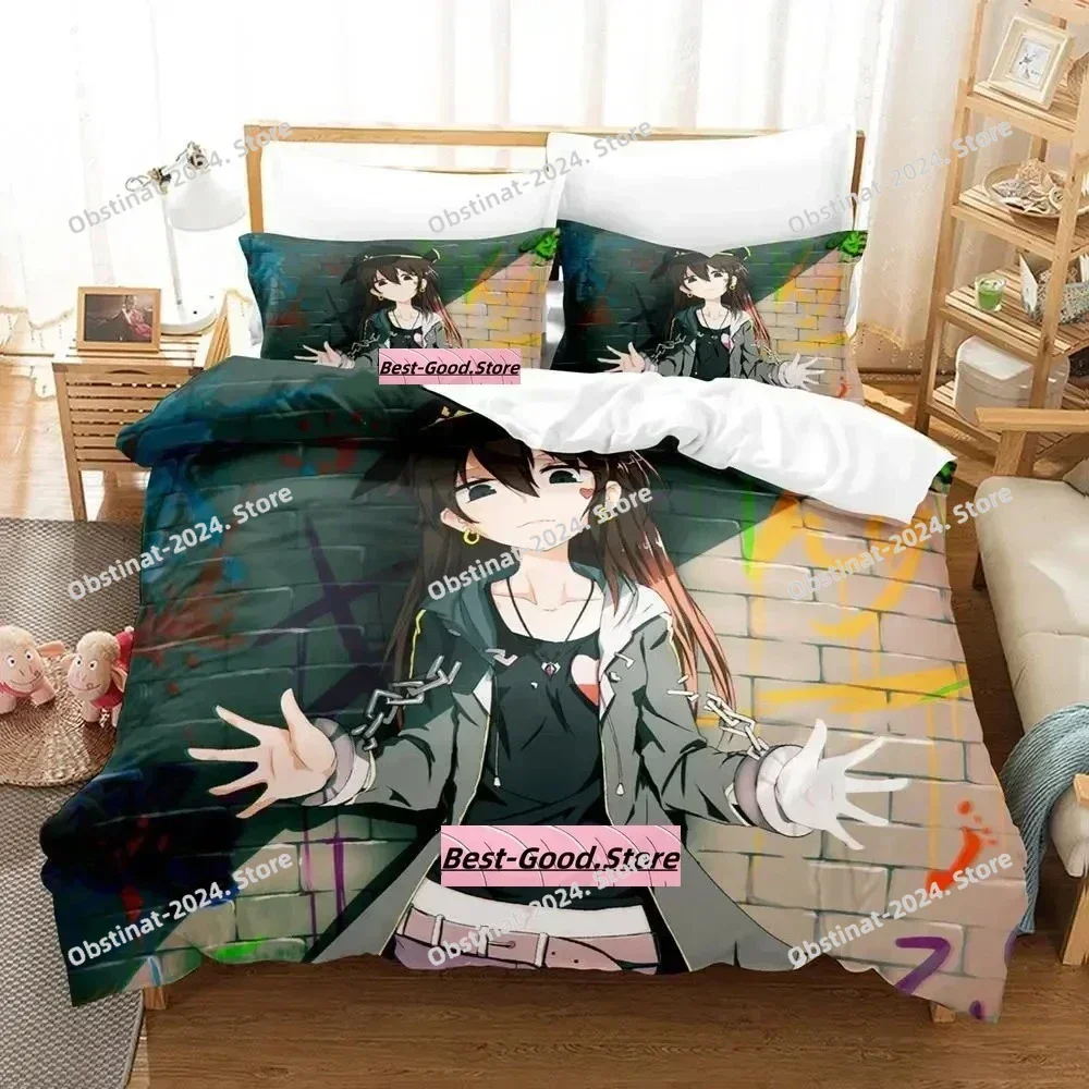 New Pixiv Fantasia T Bedding Set Cartoon Anime three-piece set Adult Kid Bedroom Duvetcover Sets 3D Kawaii Girls 2023