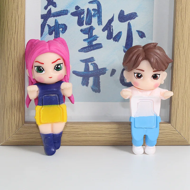 K-pop caçadores de demônios colecionáveis mini figuras caixa cega derpy tigre rumi mira zoey buceta boneca fã presente natal presentes de aniversário