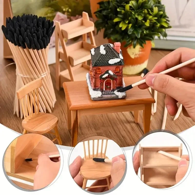 

10/20/100Pcs Dual-Purpose Sanding Sticks - Precision Frosted Tips & Flat Head - Ideal for Crafts & Model Making 2026