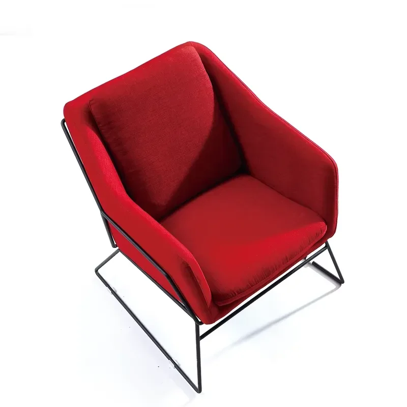 Factory Custom Modern Furniture Upholstered Leisure Lounge Accent Hotel Armchair Single Sofa Chair for Living Room