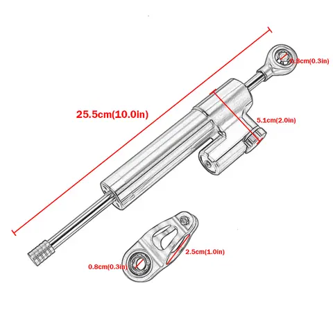 Universell aluminium motorcykel styrdämpare stabilisator för KAWASAKI Z1000 Z 1000 Z750 Z 750 2003 2004 2005 2006 2007 2008 2009 8 best sales kawasaki z1000 2008 - №5