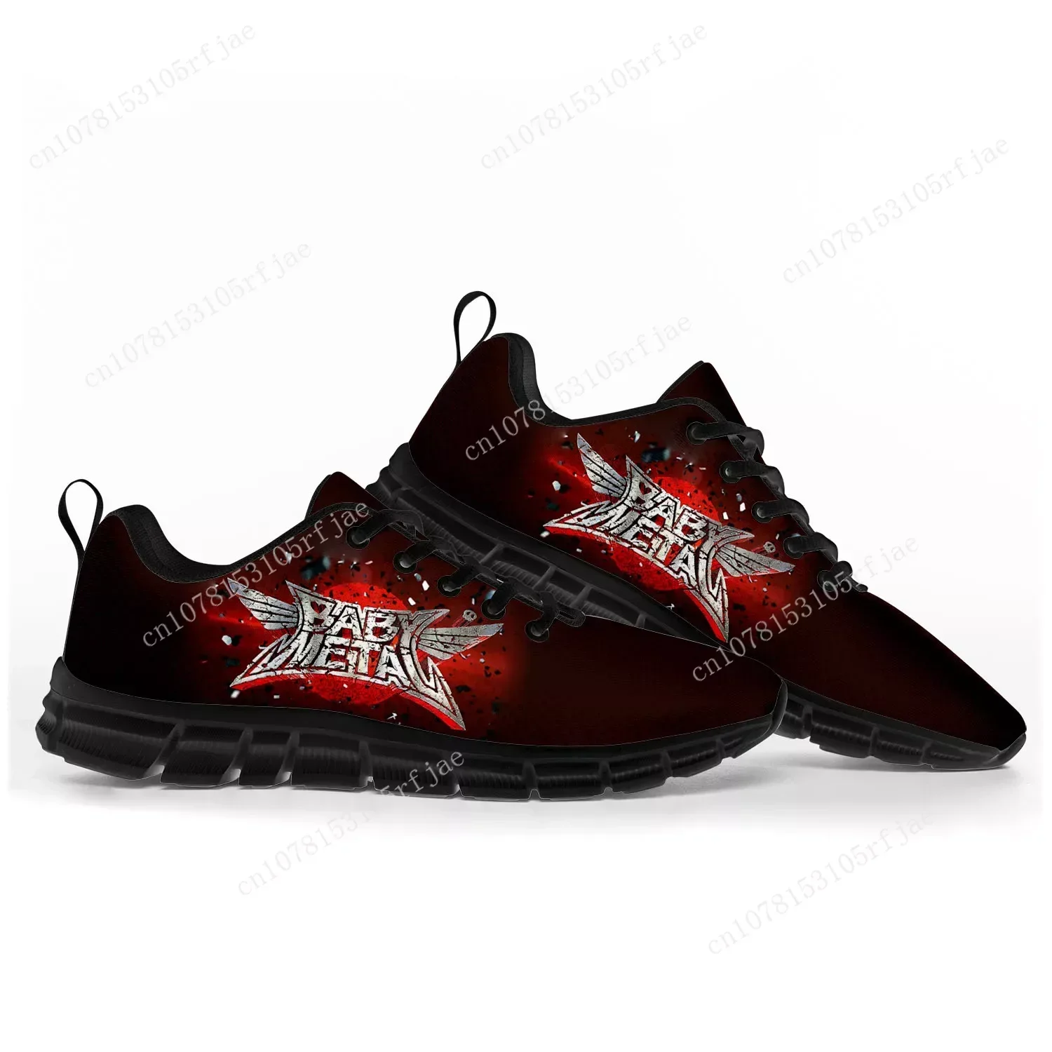 Babymetal Rock Band Pop zapatos deportivos de moda para hombres, mujeres, adolescentes, niños, zapatillas personalizadas, zapatos de pareja de alta calidad, negro