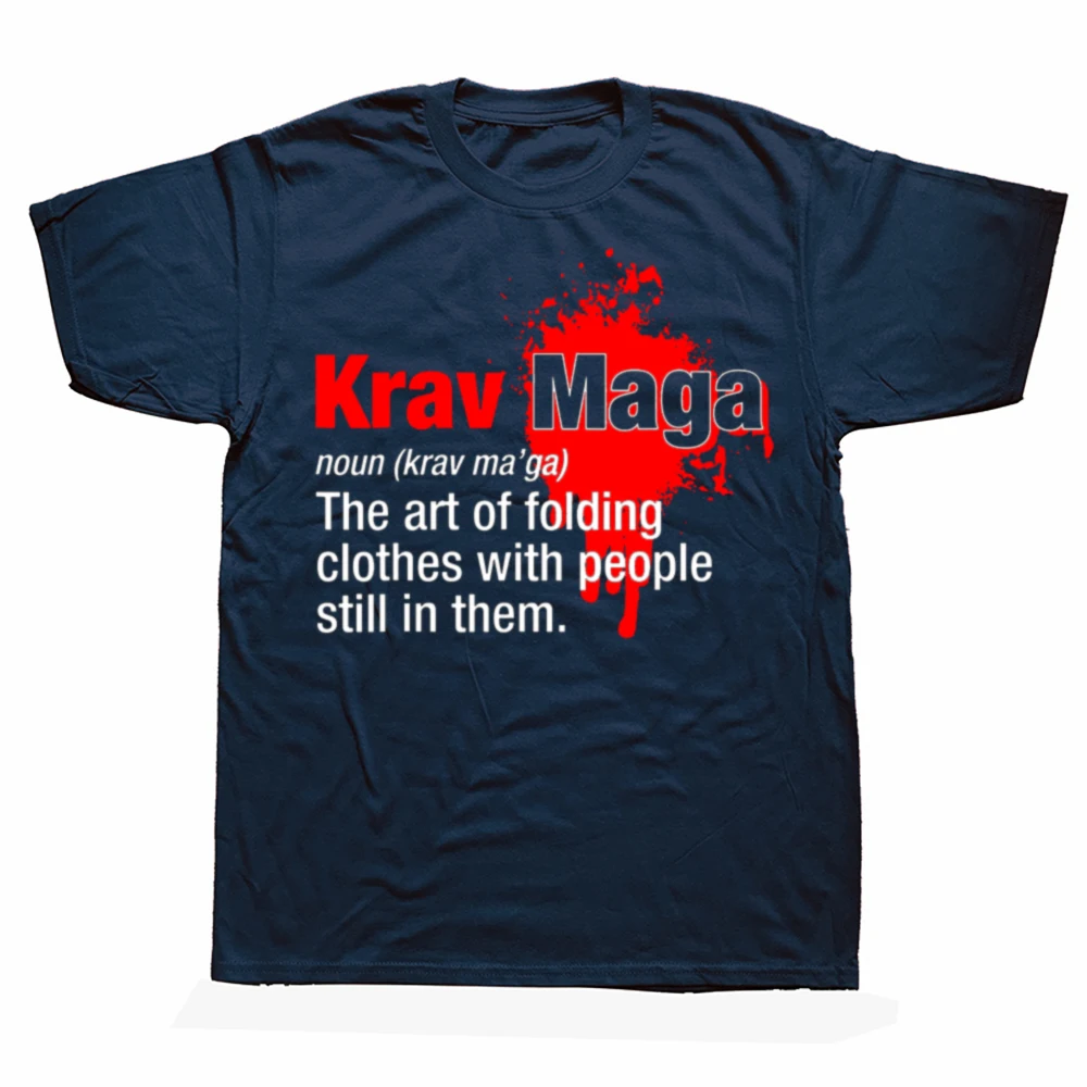 Funny Krav Maga Definition Noun Graphic T-shirt Men Women's Fashion Casual Tshirt 100% Cotton Loose Oversized T Shirt Streetwear