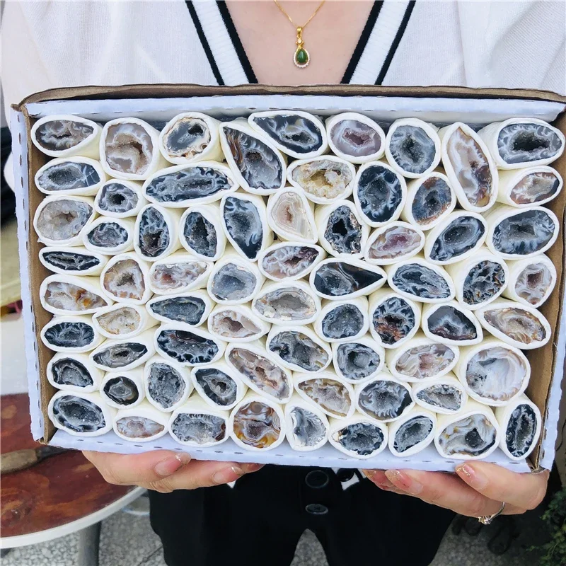 Fashion No Hole Agates Different Size Crystal Geode Raw Rock Mineral Energy Natural Quartz Reiki Healing Decoration Crafts