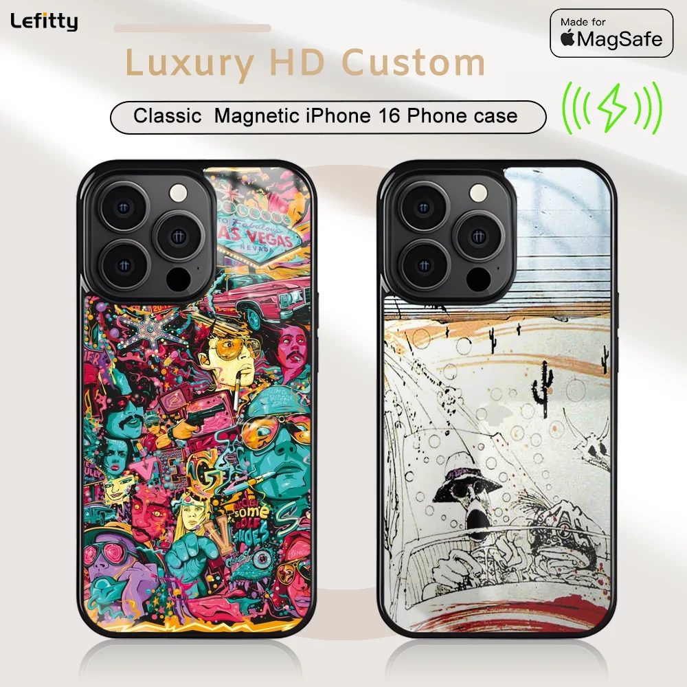 

Fear and Loathing Las Vegas Phone Case For iPhone 16 15 14 13 12 11 Pro Max Plus Mini Magnetic Magsafe Wireless Charging Cover