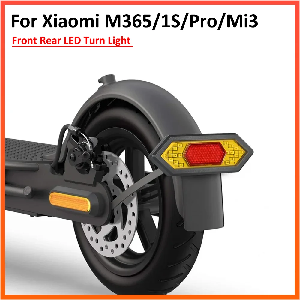 LED Turn Light for Xiaomi M365 1S Pro Mi3 Electric Scooter Front Fork Reflection Rear Fender Warning Smart Signals Accessories