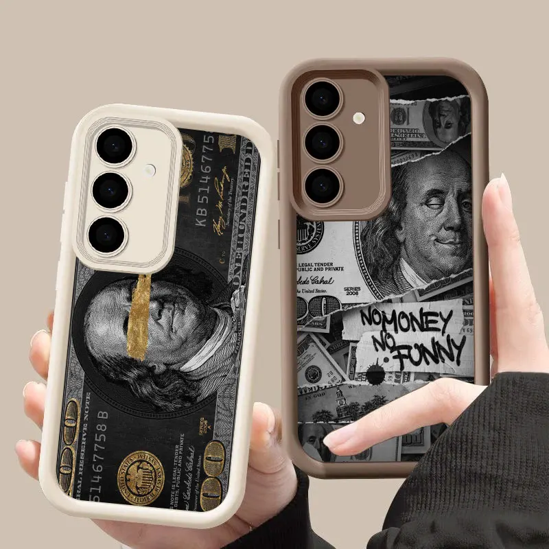 Black Dollar Winking Money S26 Ultra Case For Samsung Galaxy S26 S25 S24 S22 S23 Ultra S21 Plus S20 S25 FE Protection Soft Cover