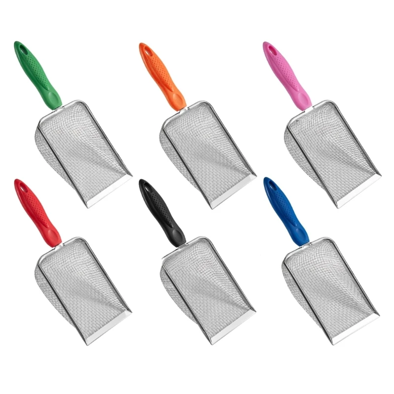 Pack of 2 Garden Soil Sieve Sand Soil Compost Sieve with Handle Garden Sieve Compost Sieve Soil Sieve Potting Shovel C5AD