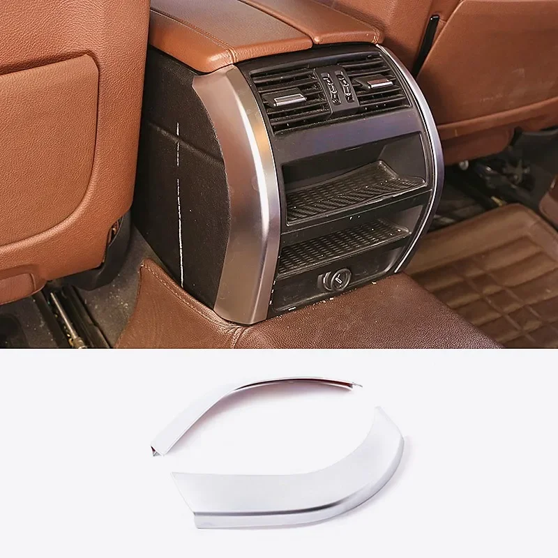 Car Rear Air Condition Vent Panel Both Side Frame Cover Trim Strips For BMW 5 Series F10 2011-2017 Interior Accessories Stickers