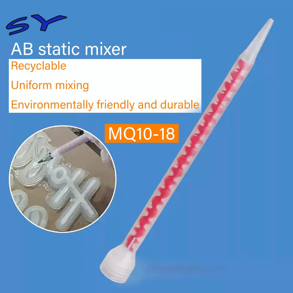

SY 20 шт. MQ1018 резьбовой клей ab, статическая смесительная трубка, настоящий фарфор, клей, строительная смесительная трубка, инструмент, спиральная трубка с красным сердечником