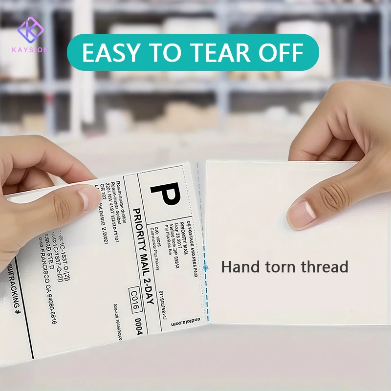 KAYSION طابعة ملصقات حرارية بلوتوث طابعة ملصقات شحن صغيرة 4X6 بوصة متوافقة مع نافذة iPhone Android Mac
