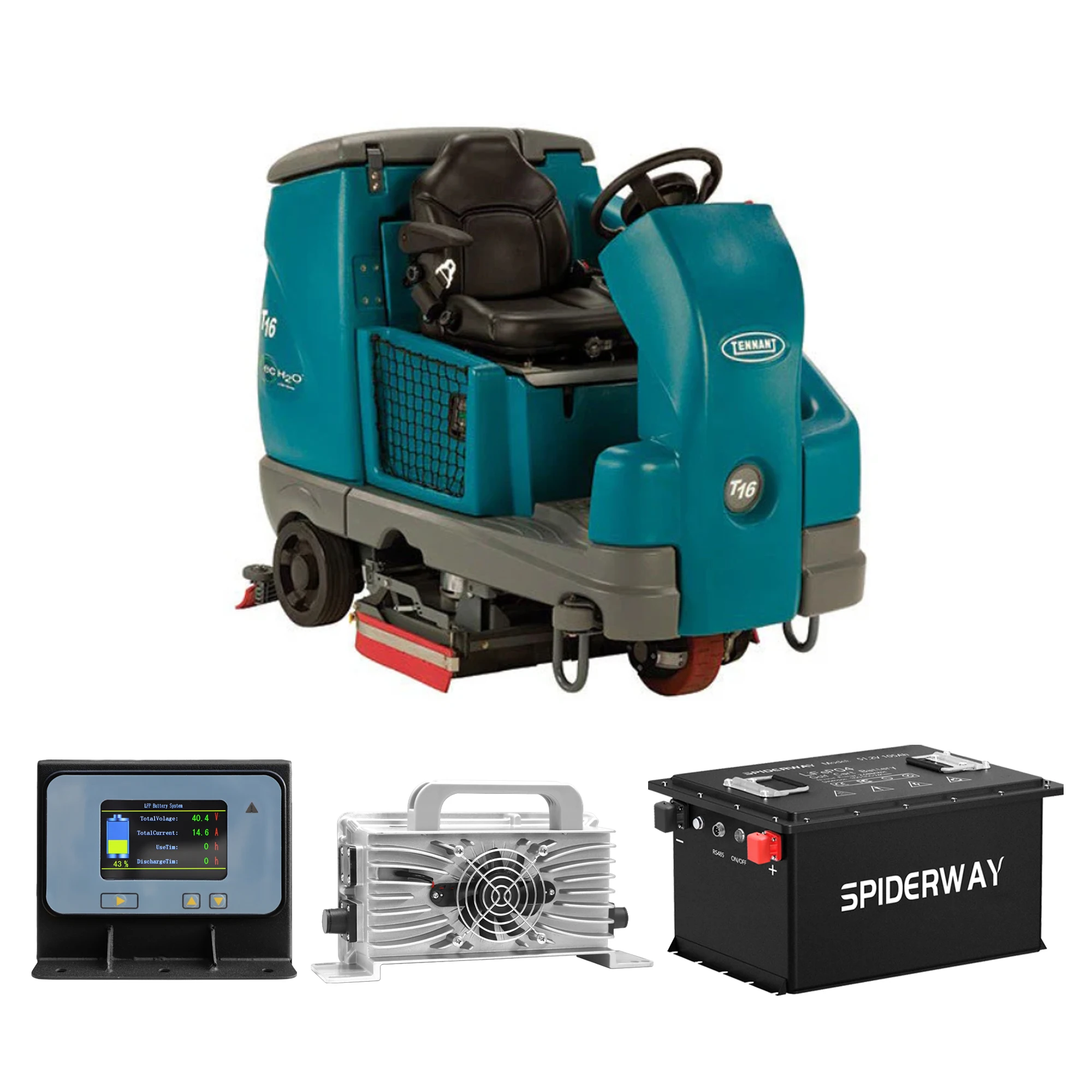 36V 105Ah Lithium Battery Kit for Nilfisk Tennant Nobles Floor Scrubber Sweeper