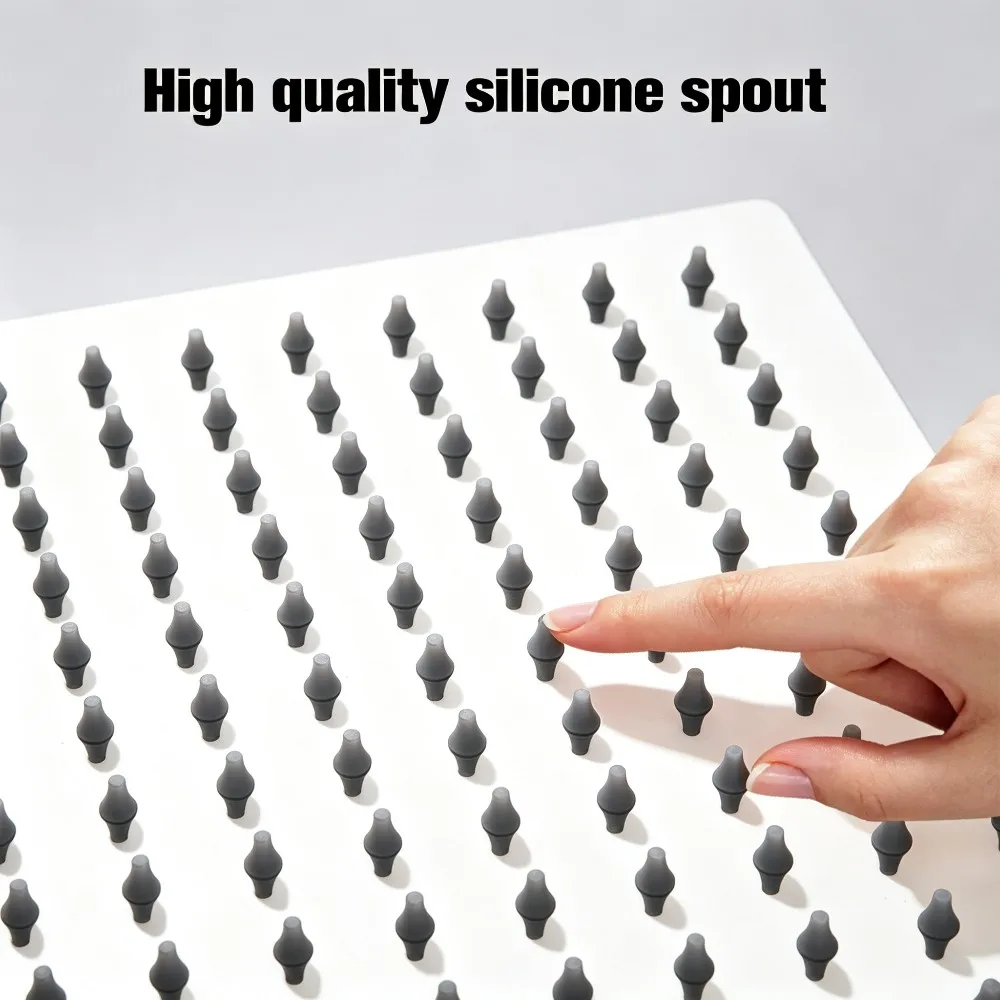 1 pc high-pressure shower head, square stainless steel shower top spray, providing a spa like experience even at home view 6