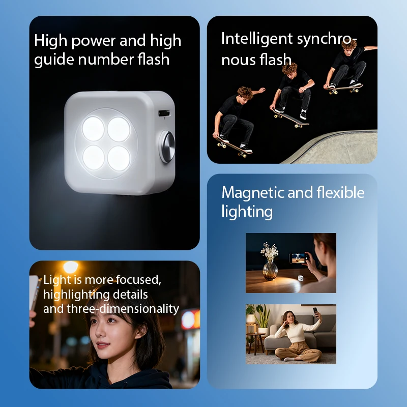 Mini LED Light Mobile Phone Selfie Light 1200nit For iPhone 17 16 15 14 Pro Max Pocket Light for Vlog Live Streaming Photography