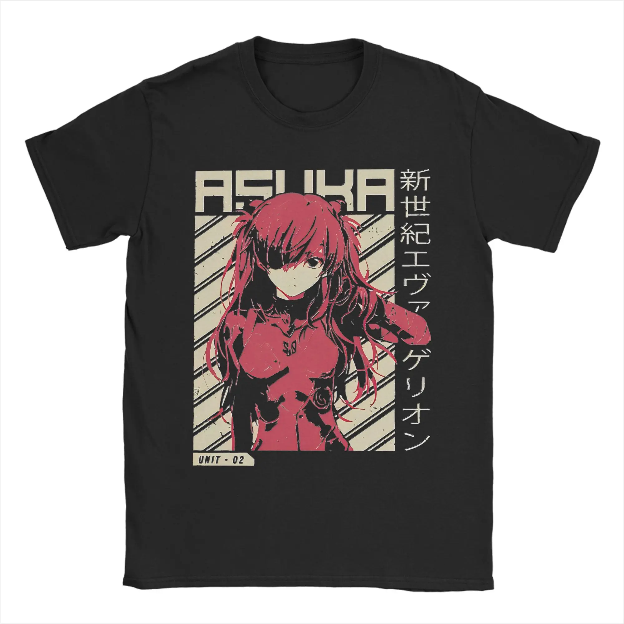 2026 Sommer Mode Neues Anime New Century Gospel Warrior EVA Outdoor Geeignet für Straße Baumwolle Locker Sitzendes Rundhals-T-Shirt