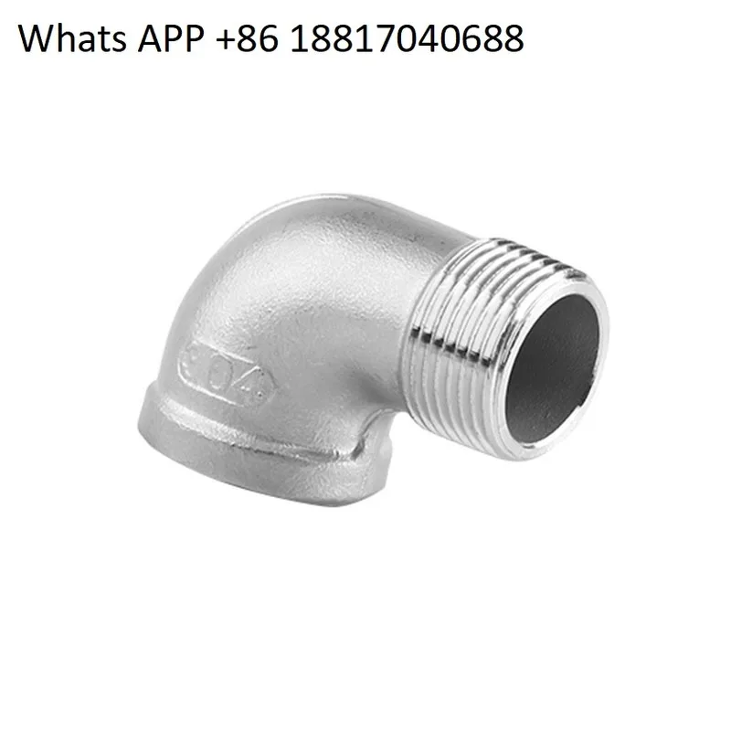 

10PCS 201/304 precision cast stainless steel inner and outer wire elbow right angle 90 degree thread tooth adapter