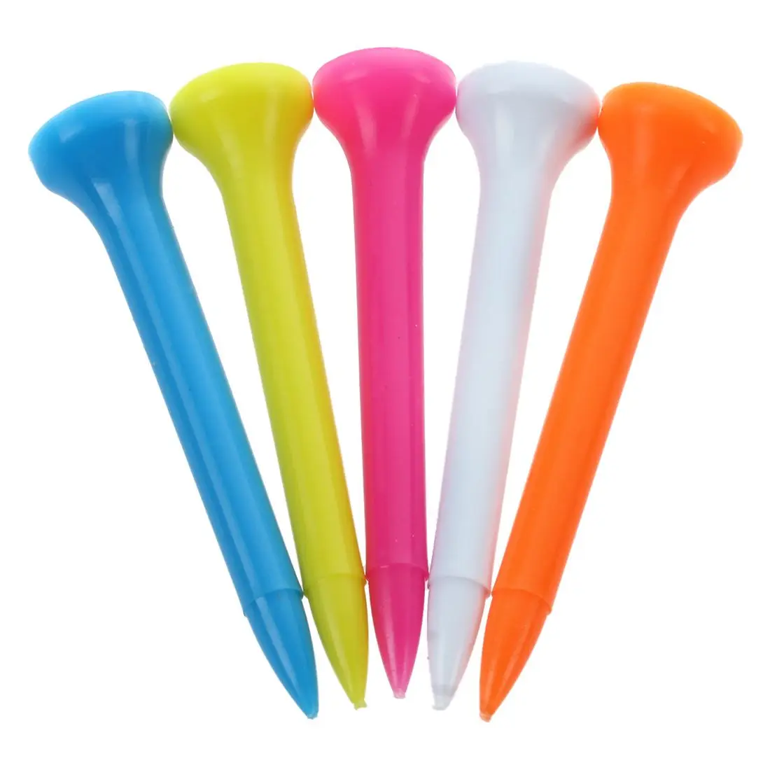 

100 pcs Golf Tees 54 mm Plastic Mixed Color