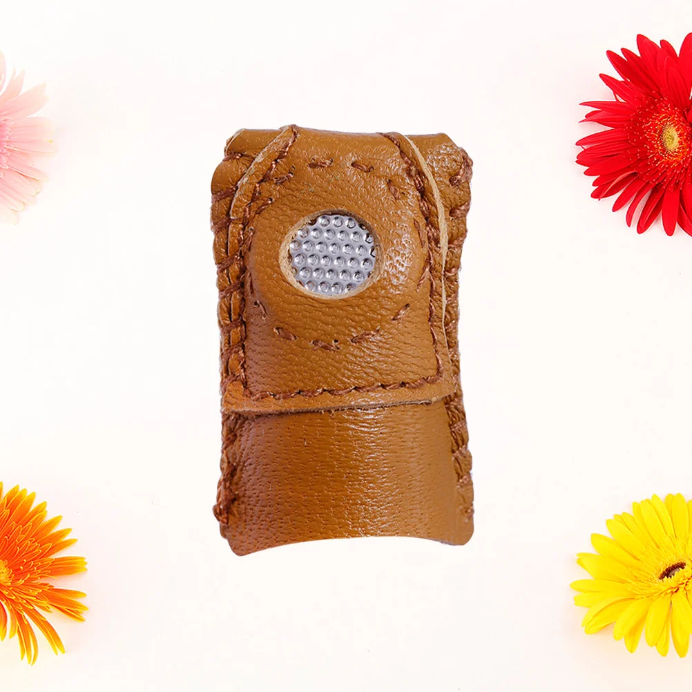 Protège-doigts en peau de mouton, 1 pièce, doux, Ductile, couture, Quilting, broderie, artisanat, pièce de monnaie, dé à coudre solide