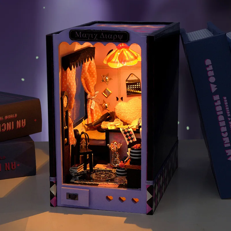 مجموعة Thechanted Fairy Book Nook DIY: قم ببناء نموذج مذكرات الساحرة الصغيرة ثلاثية الأبعاد الخاصة بك - هدية عيد ميلاد فريدة من نوعها