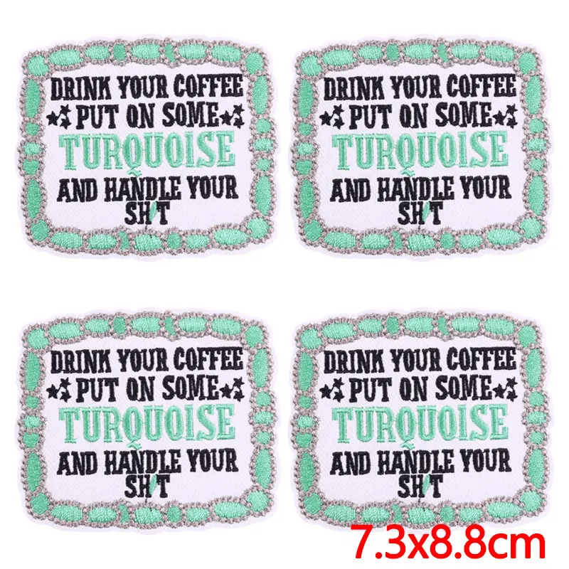 10PCS Wholesale Cartoon Letters Embroidered Patches for Clothing Fusible Patch DIY Iron On Patches On Clothes Hat Backpack Badge