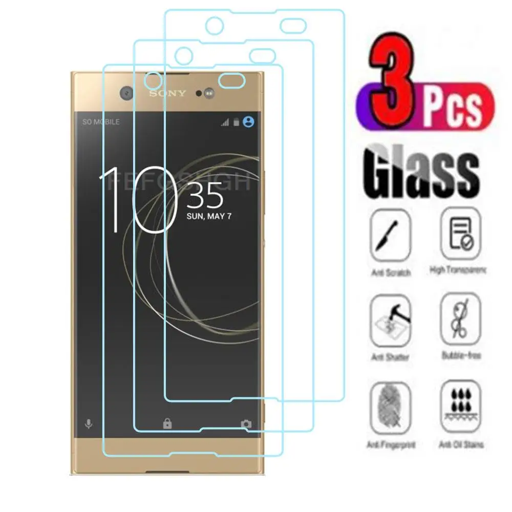 3Pcs 9H Schutz Gehärtetem Glas Für Sony Xperia XA1 Ultra 6 "auf Glas Xperia XA1 Ultra Bildschirm protector Schutz Abdeckung Film