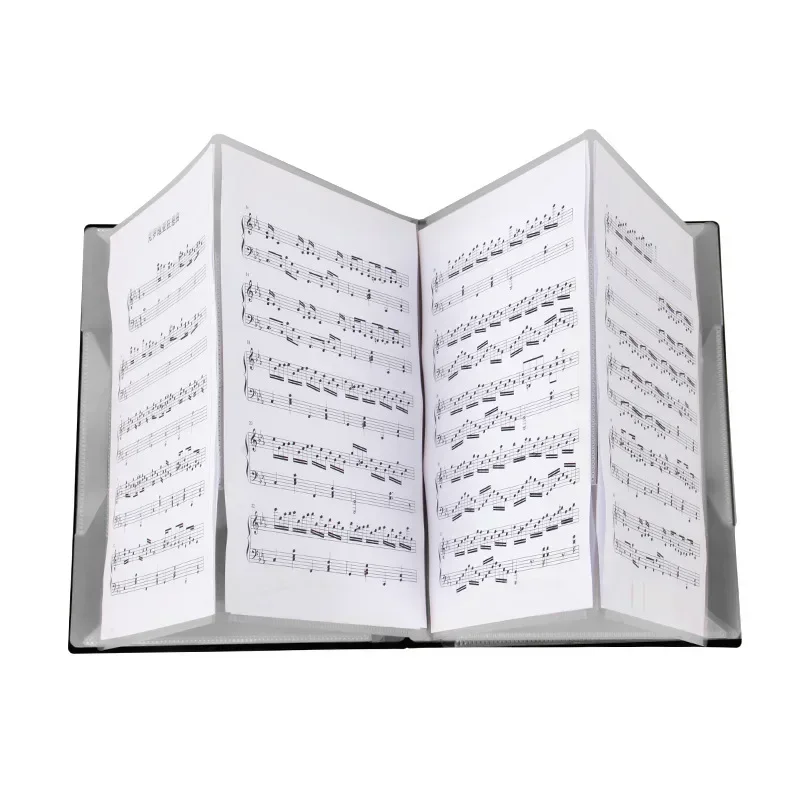 Flatsons FB-02 A4 Size Music Clip Score Holder Paper Sheet Document File Organizer Folder 20 Pockets for Guitar Violin Piano