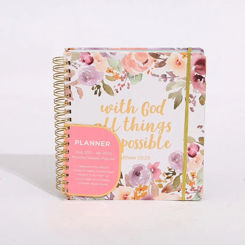 

Custom Logo Printed Hardcover A5 Notebook Spiral Journal Planner Printing
