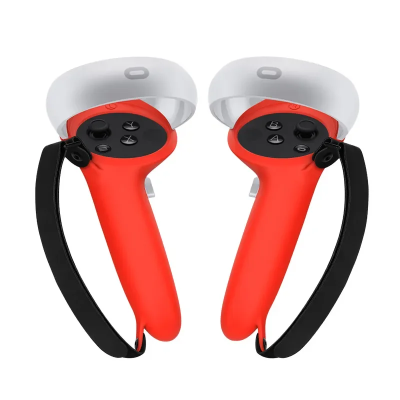 for Oculus Quest 2 Extended Silicone Handle Cover Strap Anti-Collision Half Pack Protective Case
