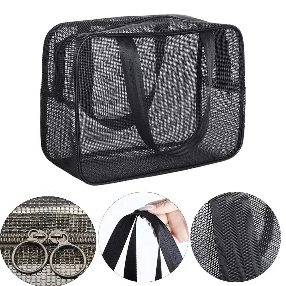 Original Dual-Zip Design Mesh Shower Caddy Tote Bag Cosmetic Storage Bag Multifunctional Shower Bag Large Capacity 2026