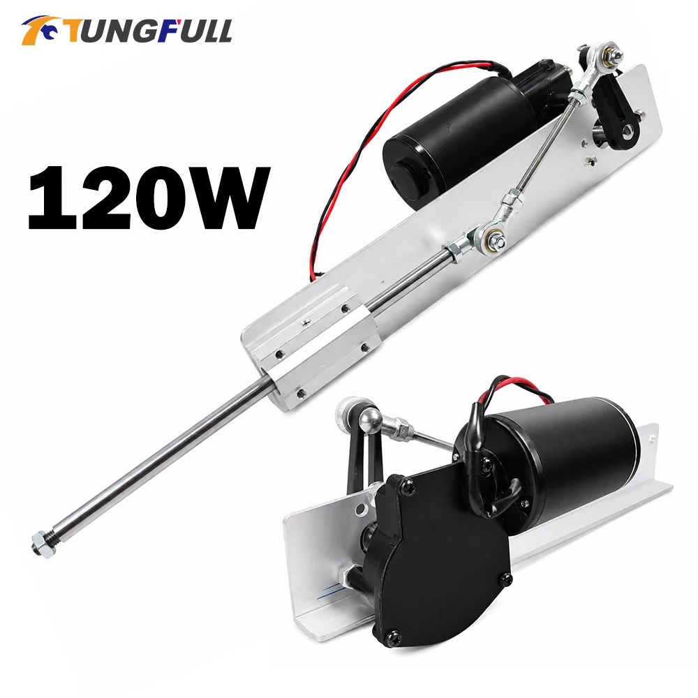 120W Silent Linear Actuator Motor Kit Speed Regulation Telescopic Rocker M8 Connector Reciprocating Stroke 30-120mm for DIY Pr